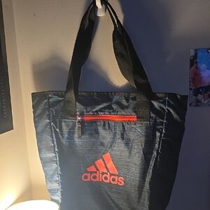 Adidas Navy Tote with Red Accents. New